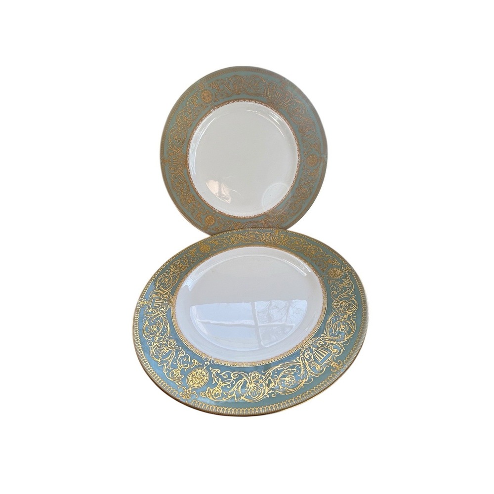 Royal Worcester 1966 BALMORAL Fine Bone China England 8" SALAD Plate set‎ of 2